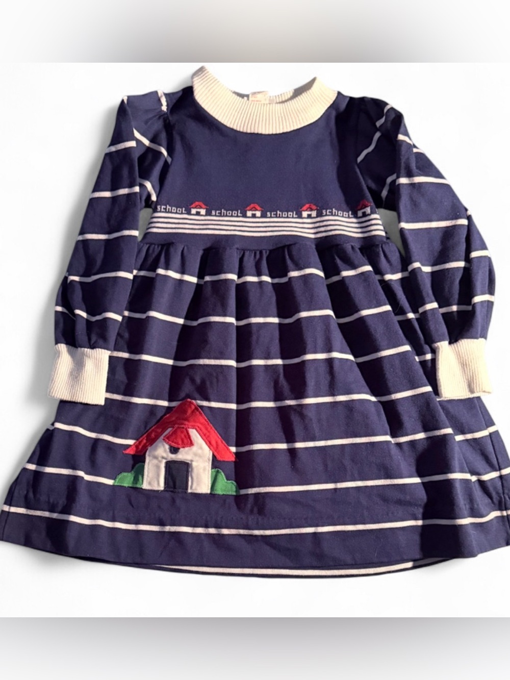 vintage Florence Eiseman stripe knit schoolhouse dress 4T